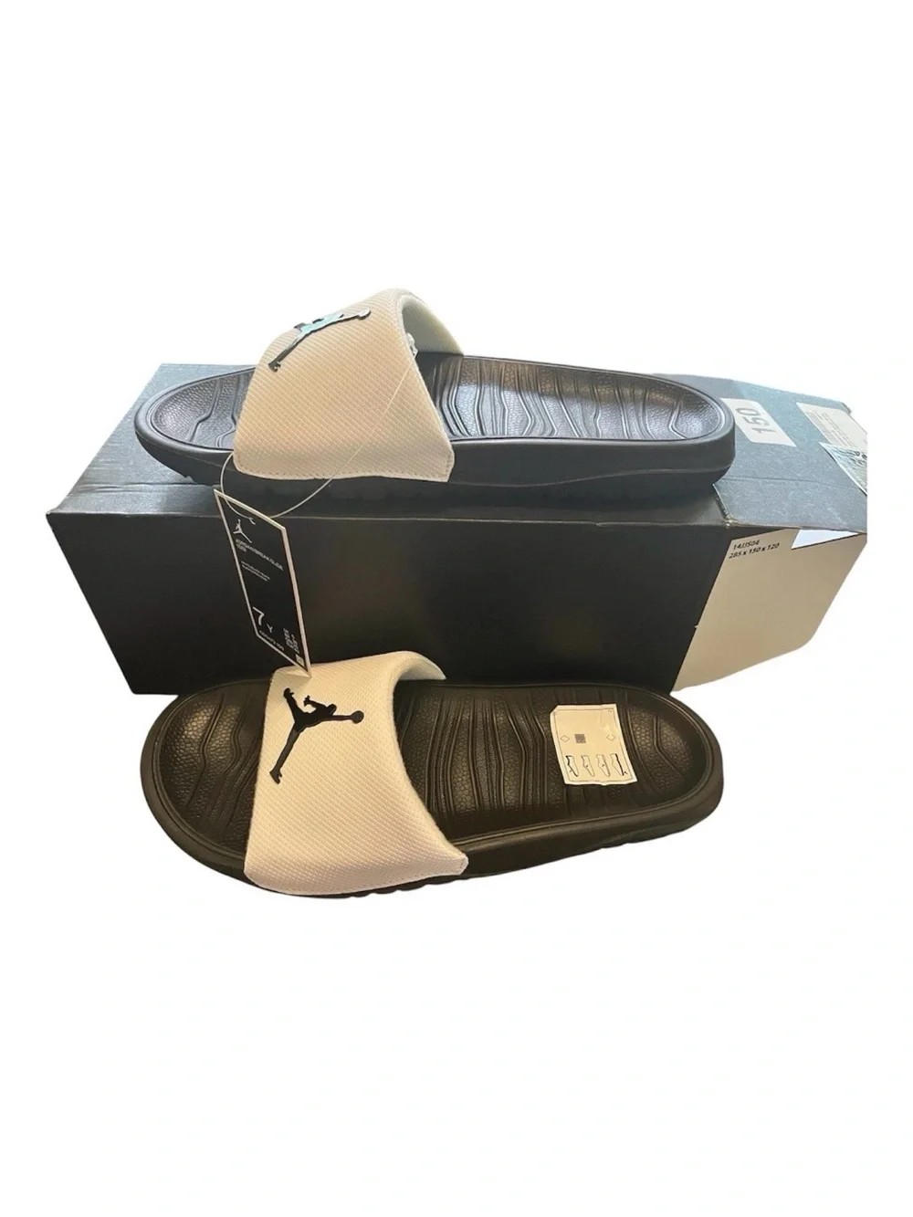 Nike White & Black Jordan Lightweight Slide Sandals